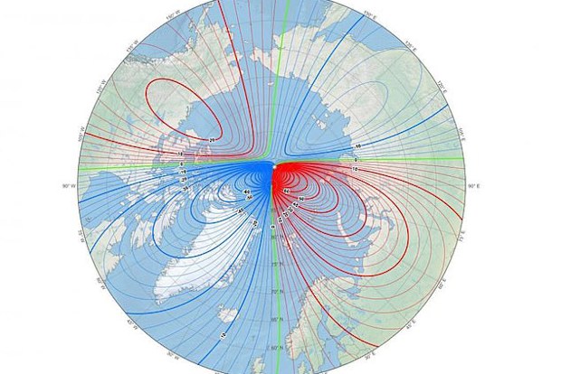 Location of the magnetic North Pole 