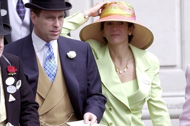 Royal Ascot Race Meeting Thursday - Ladies Day. Prince Andrew, Duke Of York walks with Ghislaine Maxwell At Ascot.