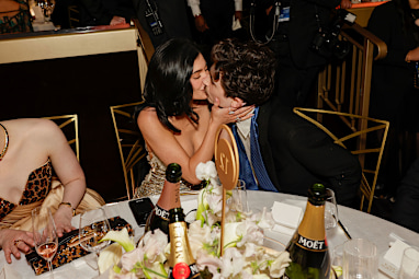 Timothée Chalamet and Kylie Jenner's super rare PDA moment