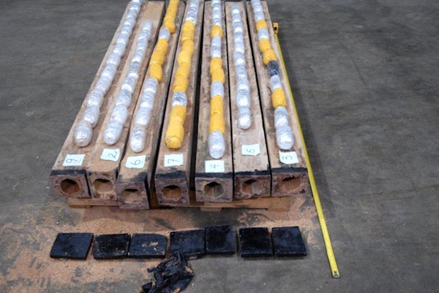 In 2016 a cargo of timber logs seized at Perth was allegedly drilled open to hide a consignment of meth.