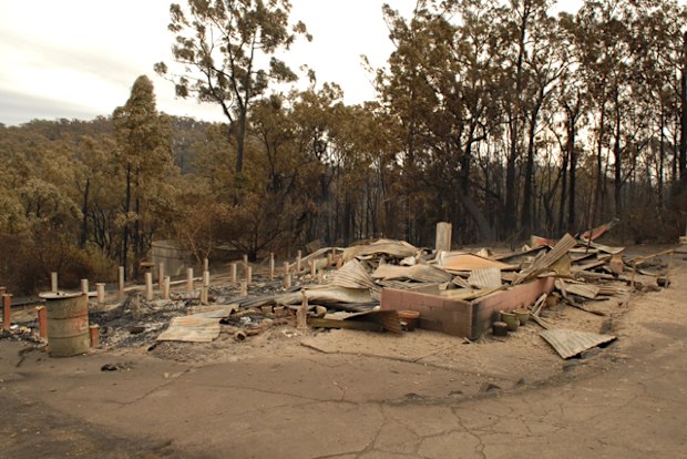 Two people died inside this house which was burned to the ground in a bushfire started by former volunteer fireman Brendan Sokaluk.