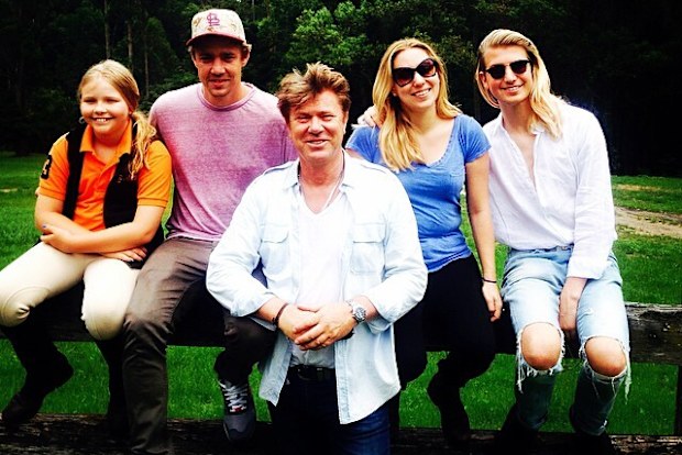 Richard Wilkins with four of his five children