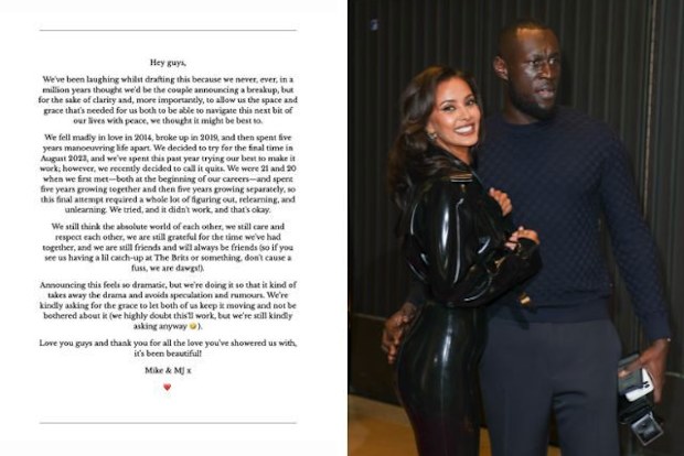 Maya Jama and Stormzy confirm split