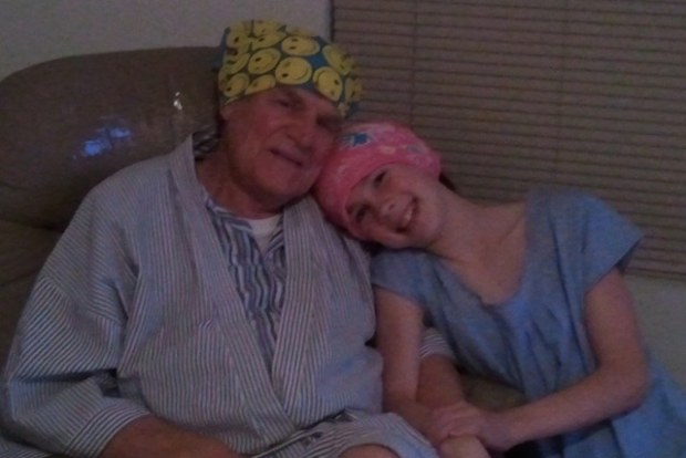 Chloe van Ommen visits her grandfather in hospital during his cancer treatment.