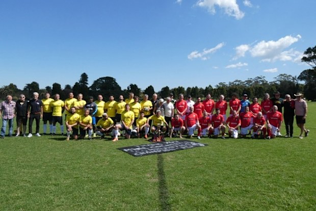 Players pose for a photo at the 2025 Mike Cockerill Cup.