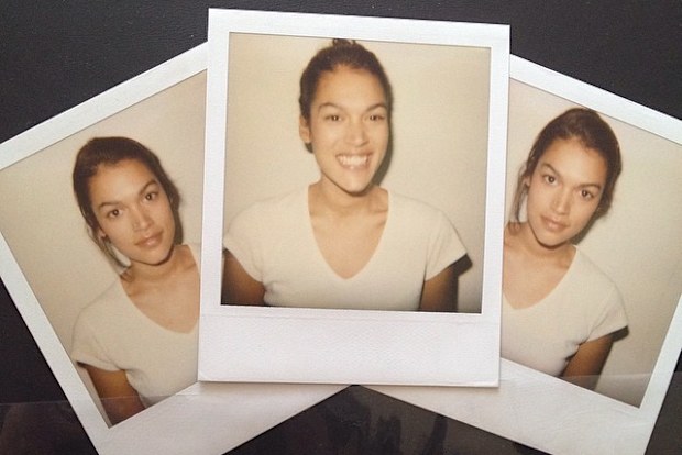 Jennifer Atilémile smiles in her first modelling polaroids.