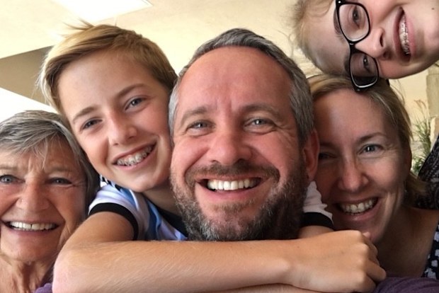 Daniel Enright with his family.