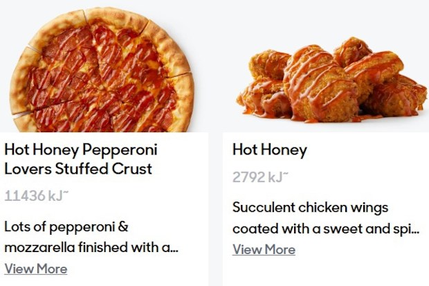 pizza hut hot honey pizza and chicken wings