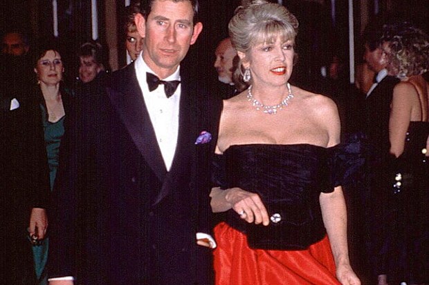 Prince Charles and Dale 'Kanga' Harper, who Tina Brown says 'frantically pursued him in her wheelchair' after tragic fall from balcony