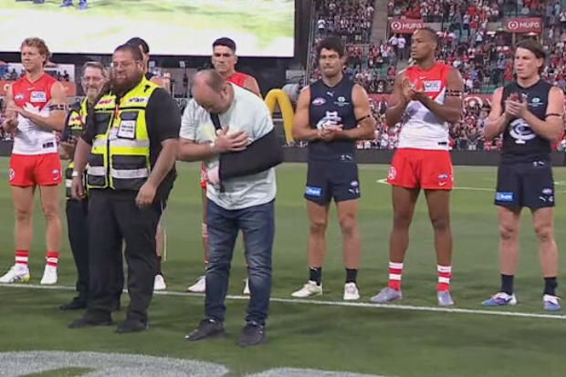 Ahmed Al Ahmed is honoured at the footy.