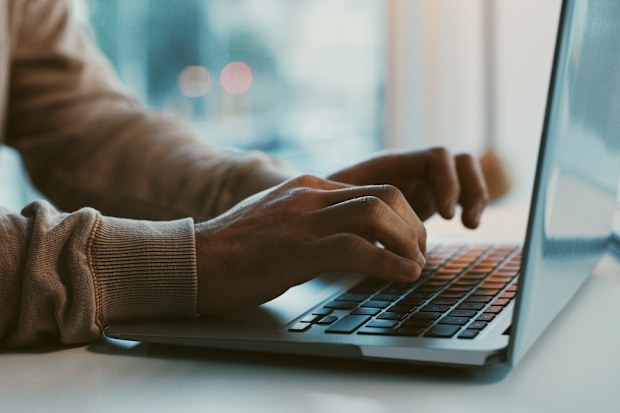 Man on computer
