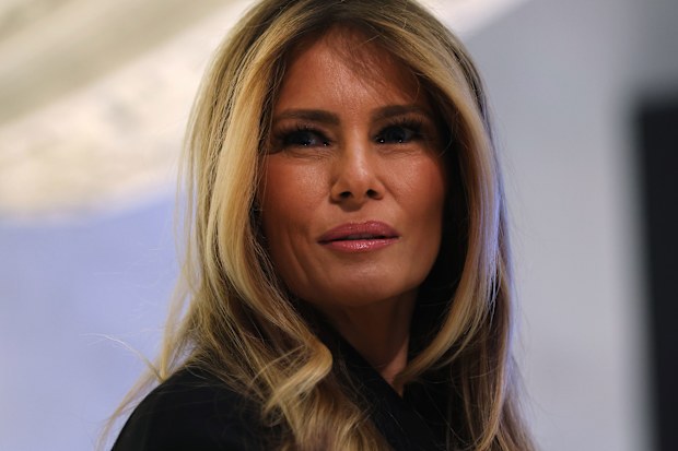 Melania Trump at the New York Stock Exchange (NYSE) where she rang the opening bell in New York, on January 28, 2026.