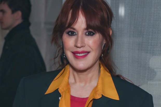 NEW YORK, NEW YORK - FEBRUARY 09:  Molly Ringwald attends the Helmut Lang fashion show during New York Fashion Week on February 09, 2024 at the Weylin in Brooklyn, New York . (Photo by Manny Carabel/Getty Images)