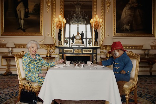 The Queen in a skit with Paddington Bear as part of her Platinum Jubilee celebrations.