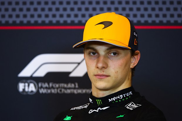 Oscar Piastri of McLaren attends a press conference after the qualifying session ahead of the F1 Grand Prix of Monaco at Circuit de Monaco on May 24, 2025 in Monte-Carlo, Monaco. (Photo by Beata Zawrzel/NurPhoto)