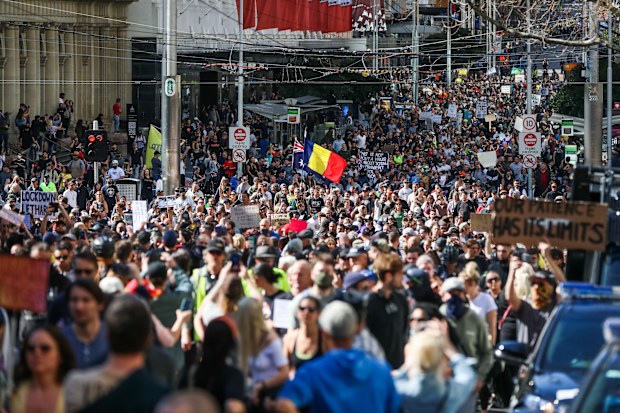 Victoria Health authorities are on high alert after thousands of people took part in an anti-lockdown protest in Melbourne's CBD. coronavirus