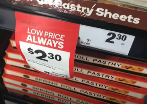 The sheets of pastry the shopper bought from the supermarket.