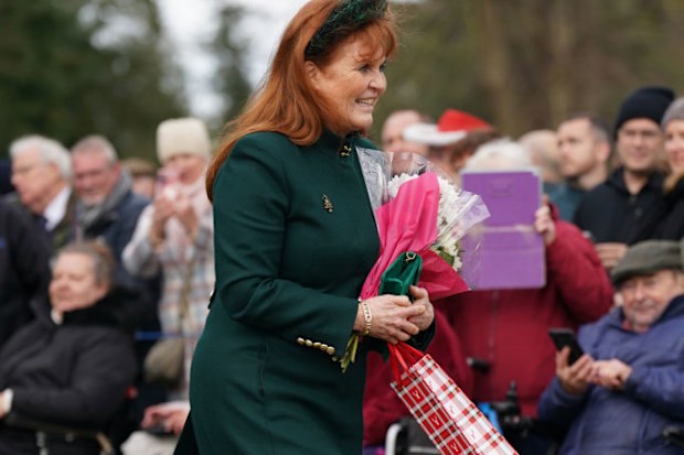 Sarah, Duchess of York attending the Christmas Day morning church service at St Mary Magdalene Church in Sandringham, Norfolk. Monday December 25, 2023. 