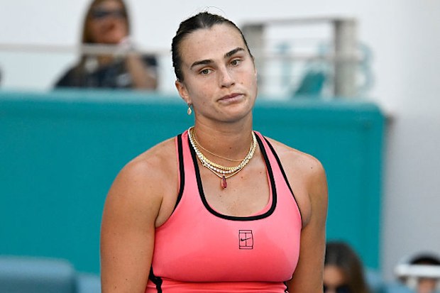 Aryna Sabalenka during the Miami Open final.