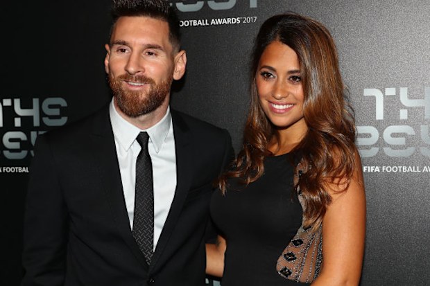 Lionel Messi and wife Antonela Roccuzzo at the Best Fifa Football awards 2017.