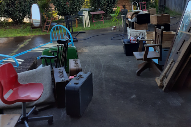 The remains of Rebecca Rushbrook's four-bedroom Lismore home after the 2022 floods.