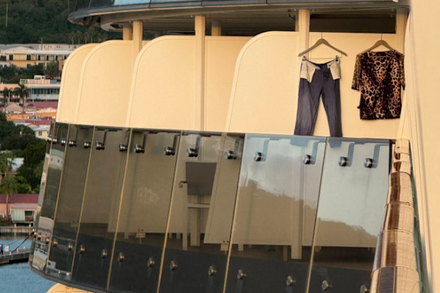 A cruise passenger has made a controversial move dubbed 'tacky'