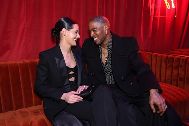 Lola Abecassis and Kid Cudi attend afterparty for the global premiere of Paramount+ series "Knuckles"