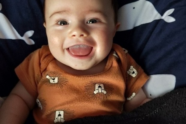 Angela and Harley's three-month-old son Alexander.