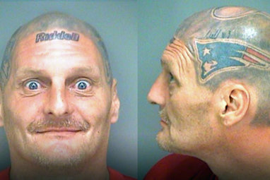 Victor Thompson tattoed NFL star Tom Brady's helmet to his head.