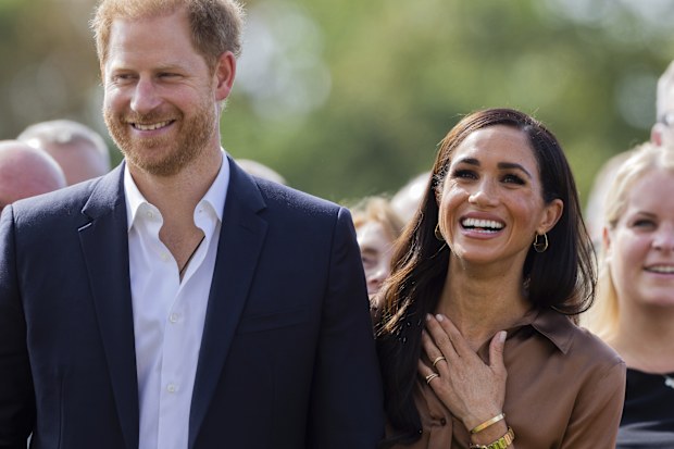 Prince Harry and Meghan, Duchess of Sussex during the Invictus Games in Duesseldorf, Germany, September 14, 2023. 