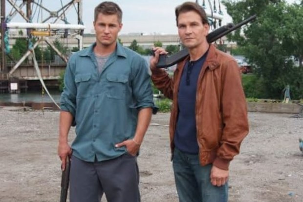 Travis Fimmel and Patrick Swayze in The Beast