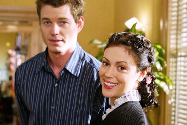 Alyssa Milano with Eric Dane in Charmed