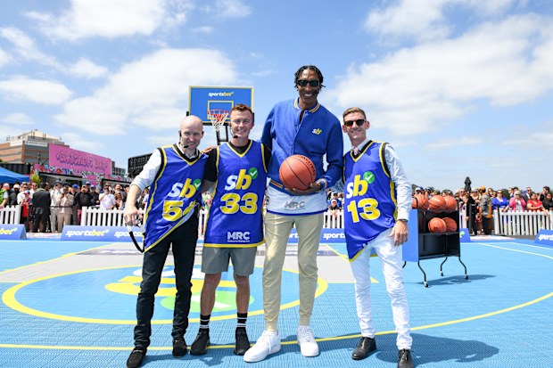 Scottie Pippen at Caulfield Racecourse on Saturday.