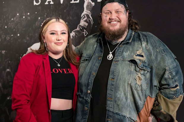 NASHVILLE, TENNESSEE - MAY 30: Jelly Roll (right) and daughter Bailee Ann attend the "Jelly Roll: Save Me" Documentary World Premiere at the Ryman Auditorium on May 30, 2023 in Nashville, Tennessee. (Photo by Jason Kempin/Getty Images)