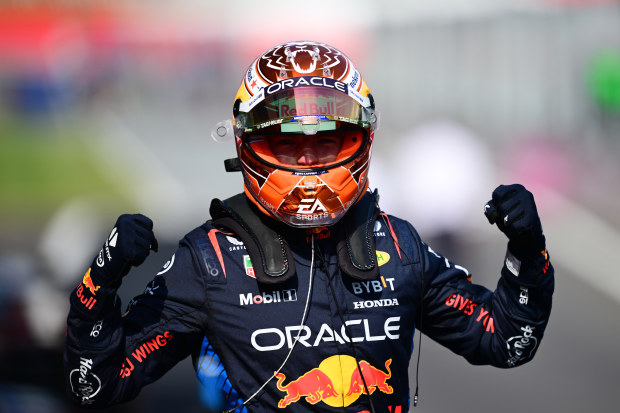 Max Verstappen of Red Bull Racing Honda is celebrating during qualifying of the Austrian GP, the 11th round of the Formula 1 World Championship 2024, in Red Bull Ring, Spielberg Bei Knittenfeld, Stirya, Austria, on June 29, 2024. (Photo by Andrea Diodato/NurPhoto via Getty Images)