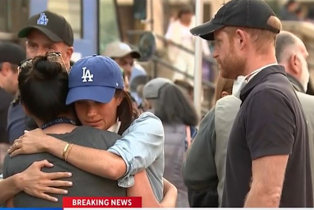 Prince Harry and Meghan, Duchess of Sussex comfort LA Wildfire victims in Pasadena