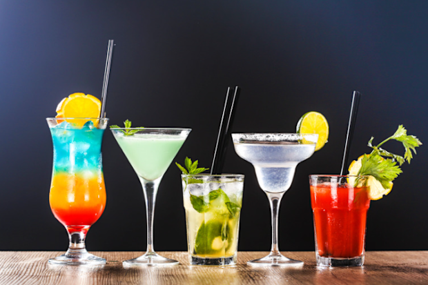 five different cocktail varieties