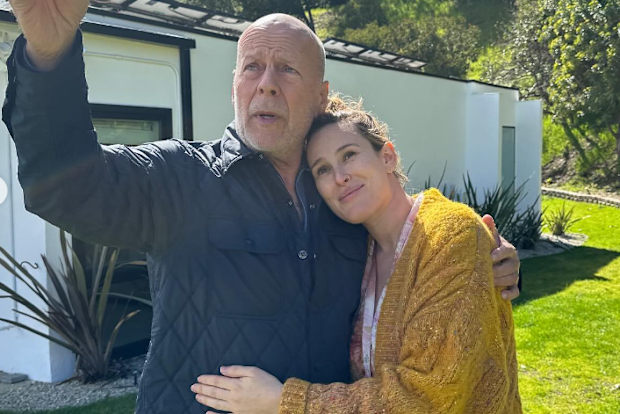 Rumer Willis and Bruce Willis