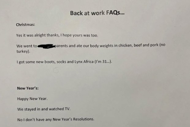 back to work memo reddit
