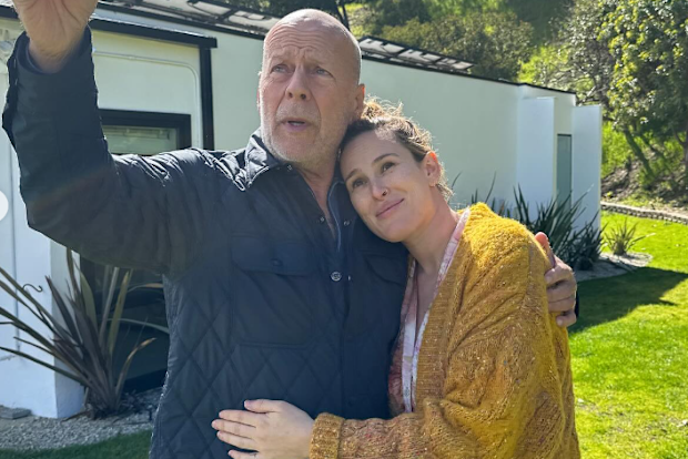 Rumer Willis and Bruce Willis