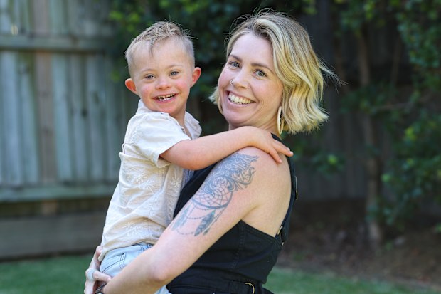 Mum Julia Laine with Grayson