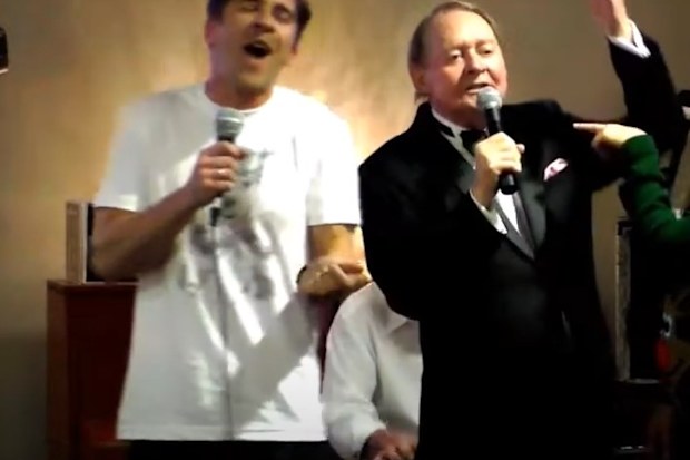 Aussie singer Denis Sheridan and actor son Hugh Sheridan.