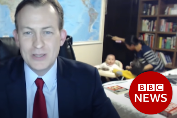 BBC Dad is upstaged by his kids during 2017 TV interview