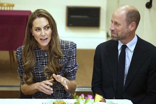 SUNNINGDALE, ENGLAND - SEPTEMBER 8: Catherine, Princess of Wales and Prince William, Prince of Wales visit the National Federation of Women's Institute (WI) to commemorate the three-year anniversary of the death of Queen Elizabeth II on September 8, 2025 in Sunningdale, England. (Photo by Alastair Grant - WPA Pool/Getty Images)