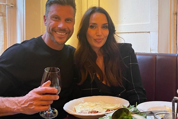 Wood with wife Snezana who he met on Season 3 of The Bachelor.