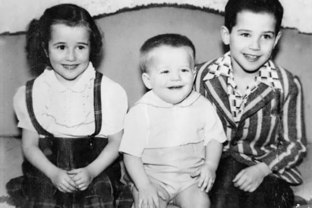 Joe Biden as a youngster, pictured far right. Picture: Biden campaign 2020