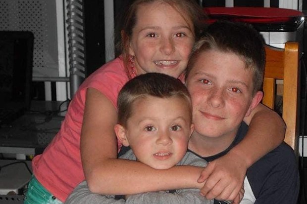 Ash, Jarrod and Lucas when they were children, before his diagnosis.