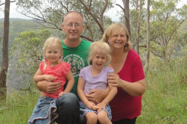 Laura Everson (bottom right) with her sister, mum and dad.