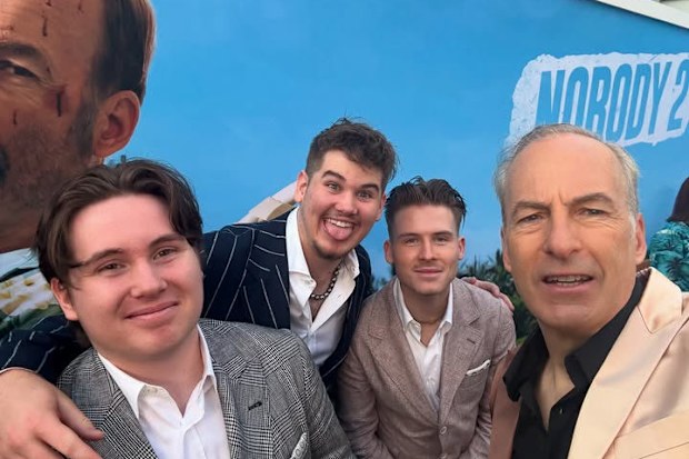Sharon Stone's three sons and Bob Odenkirk