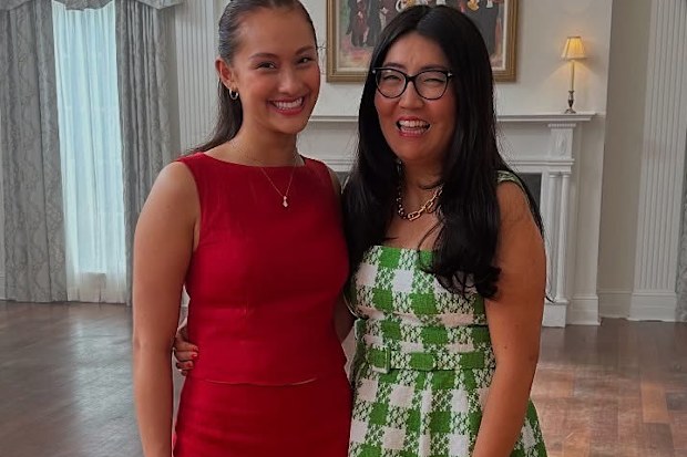 Lola Tung and Jenny Han from The Summer I Turned Pretty